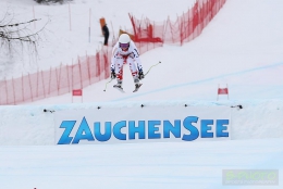 Ester Ledecká na trati sjezdu EP