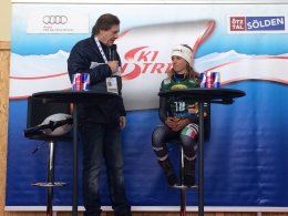 Marta Bassino na tiskové konferenci