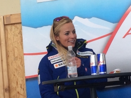 Lara Gut na tiskové konferenci