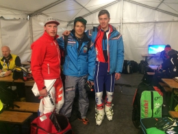 O. Berndt,K.Krýzl a F.Forejtek v Team hospitality v Söldenu
