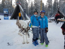 Gábina Capová a Martina Dubovská ve společnosti soba na SP v Levi