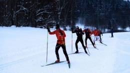 Reprezentace při tréninku v areálu Vesec