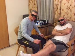 Jan Hudec s týmovým lékařem MUDr. Jiřím Beznoskou na MS 2017