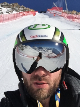 Jan Hudec na trati ve Val d´ Isere