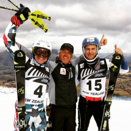 K. Krýzl (vpravo) mistrem Nového Zélandu ve slalomu