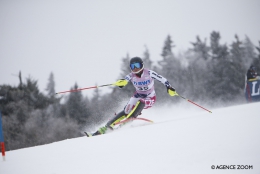 Martina Dubovská na trati slalomu SP v Killingtonu