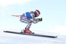 Ester Ledecká po startu tréninku sjezdu v Bab Kleinkirchheimu
