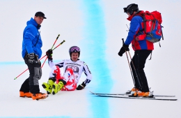 Kryštof Krýzl po pádu v Garmischi