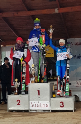 Mistrovství Slovenska SL ženy: 1. P. Vlhová, 2. G. Capová, 3. T. Jančová