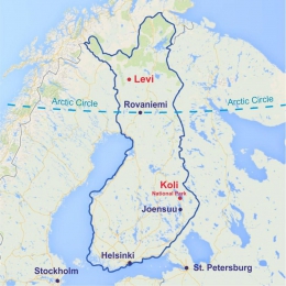 Mapa Finska