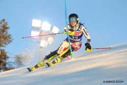 Martina Dubovská na trati 1. kola slalomu minulý týden ve finském Levi