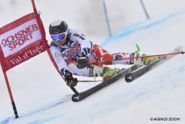 Daniel Paulus na trati 1. kola obřího slalomu SP ve Val d\\\'Isere