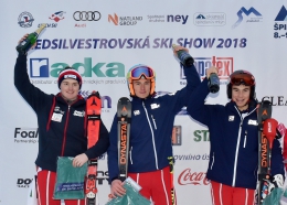 stupně vítězů muži: zleva 2. Štěpán, 1. Skořepa, 3. Klíma