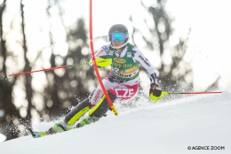 Martina Dubovská na trati 1. kola slalomu SP v Mariboru