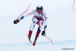 Jan Zabystřan na trati sjezdu na MS 2019