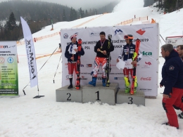 MČR v paralelním slalomu mužů: 1. Adam Zika, 2. Ondřej Berndt, 3. Daniel Paulus