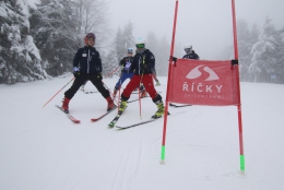 Prohlídka trati obřího slalomu