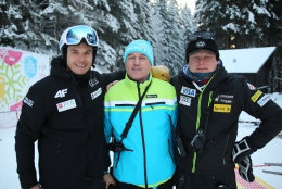 Bývalý úspěšný polský reprezetant Maciej Bydlinski, ředitel závodu Jaroslav Křístek a arbitr Tom Stanek (POL)