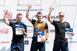 Vyhlášení ČP muži: 1. M. Müller, 2. A. Klíma, 3. J. Skořepa