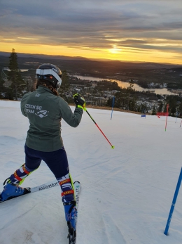 Gabriela Capová na tréninku ve Skandinávii