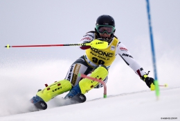 Gabriela Capová na trati prvního slalomu SP v Levi