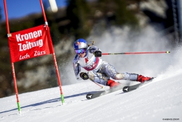 Ester Ledecká v kvalifikační části SP v paralelu v Lechu