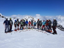 Republikový výběr žactva na soustředění na ledovci Pitztal