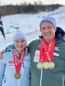 Celine Sommerová s otcem a trenérem v jedné osobě Štěpánem Sommerem