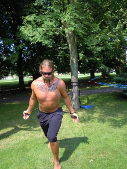 Filip Trejbal při jednom z cvičení ...