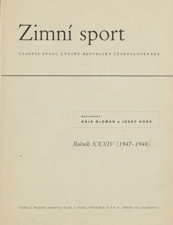 Zimní sport 1947 - 1948